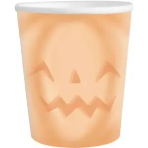 Lot de 8 Gobelets CITROUILLE Halloween pastel en carton 21clVendu parruedelafete