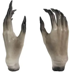 RueDeLaFete Paire de mains de sorcière Déco 18 cm FETE-902144 pas cher