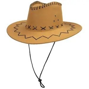 RueDeLaFete Chapeau Buffalo luxe camel pas cher