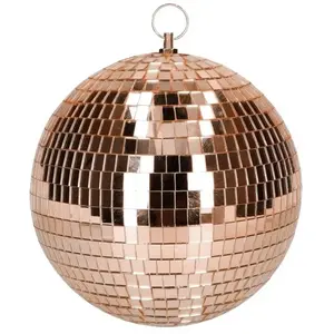 RueDeLaFete Boule à facettes 20cm à suspendre, Rose Gold pas cher