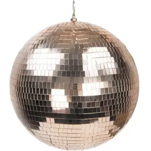 RueDeLaFete Grande Boule à facettes 30cm à suspendre, Rose Gold pas cher