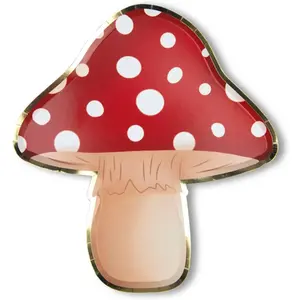 Comparateur de prix : Paquet de 8 Assiettes Champignons 25 cm