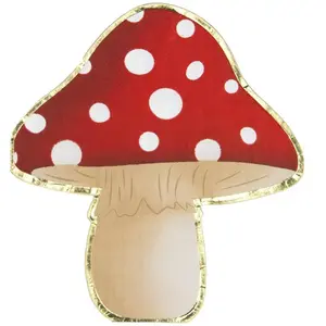 RueDeLaFete Sachet de 16 Serviettes Champignons pas cher