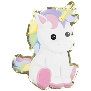 Comparateur de prix : Sachet de 8 assiettes bébé licorne 25 cm