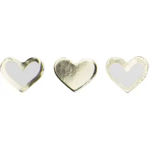 RueDeLaFete Sachet de 10g de Confettis de table carton Coeur Blanc/Or pas cher