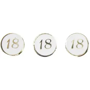 RueDeLaFete Sachet de 10 gr de Confettis blanc et or âge 18 ans pas cher