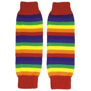 RueDeLaFete Guêtres tricot rainbow pas cher
