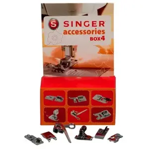 Lot de pieds machine à coudre SINGER ACC BOX 4 TU pas cher