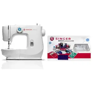 Machine à coudre Singer M 2105 et Mégabox 70 W Blanc pas cher