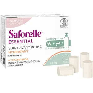Comparateur de prix : Saforelle Soin Lavant Intime Essential Hydratant Recharge 4 Sticks