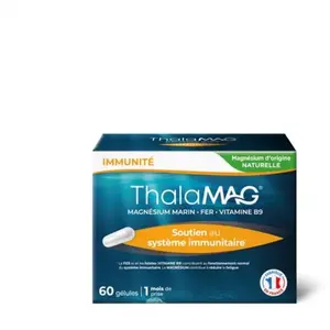 Comparateur de prix : Iprad Thalamag magnésium marin forme physique et mentale 60 gélules