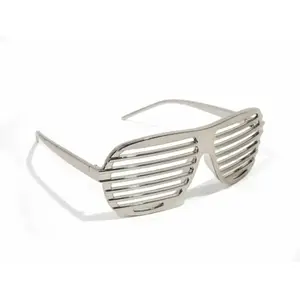 Lunettes rayées argent LMFAO pas cher