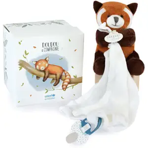 Doudou attache sucette Panda roux pas cher