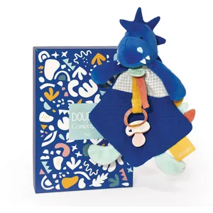 Doudou attache sucette Calinosaures Sachou - Doudou et compagnie pas cher
