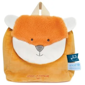 Sac à dos enfant Peluche Renard Doudou et Compagnie Unicef pas cher
