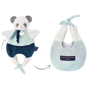 Doudou amusette - Panda Bleu et blanc Doudou et Compagnie - Paris pas cher