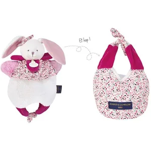 Doudou amusette - Souris Rose et blanc Doudou et Compagnie - Paris pas cher