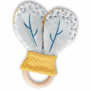 Doudou et Compagnie Hochet Bois POLLEN Abeille Bio pas cher
