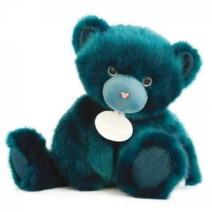 Doudou et Compagnie Ours Collection Bleu paon 30cm pas cher
