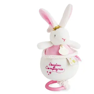 Comparateur de prix : Animal en peluche Doudou et Compagnie Boîte à musique Lapin étoile
