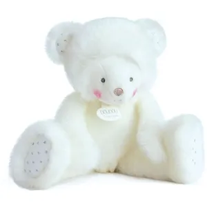 Doudou et Compagnie Trop Mimi Ourson Blanc 30 Cm