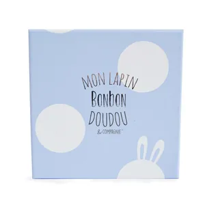 Peluche lapin bonbon 16 cm bleu - doudou et compagnie pas cher