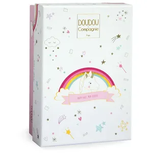 Doudou et Compagnie Doudou & Compagnie Licorne - Hochet Avec Doudou pas cher