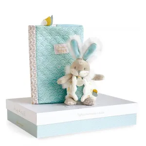 Doudou et Compagnie Lapin Sucre Amande - Protège carnet pas cher