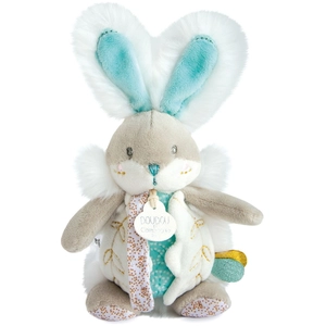 Pantin attache sucette Doudou et Compagnie Lapin de sucre Bleu pas cher