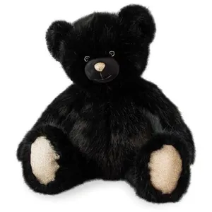 Peluche ours 120 cm noir - doudou et compagnie pas cher