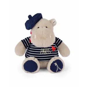 Doudou et Compagnie Hippo Beret Mariniere - 28cm pas cher