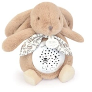 Comparateur de prix : Doudou et Compagnie Veilleuse musicale projections d'étoiles beige sable (24 cm)