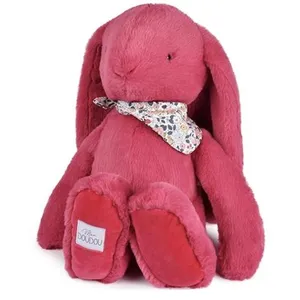 Peluche lapin fleurette fuchsia - 50 cm - doudou et compagnie DC4597 pas cher
