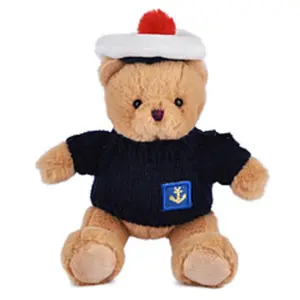 Doudou et Compagnie Porte-clés Peluche Ours Marin avec Pull Marine pas cher