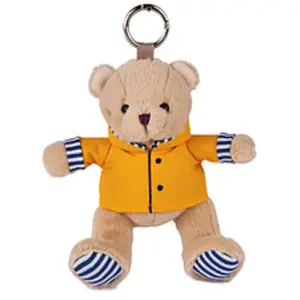 Doudou et Compagnie Porte-clés Peluche Ours Marin avec Ciré Jaune  pas cher