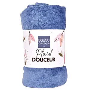 Plaid Douceur Bleu pas cher