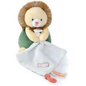Doudou plat pantin Lion Couleurs savane (15 cm) pas cher