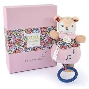 Comparateur de prix : Doudou et Compagnie - Boh'aime - Boîte à Musique Faon - Rose - 20cm