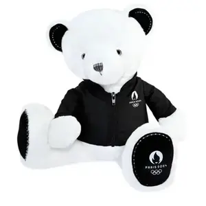 Doudou et Compagnie - Ours Paris 2024 - Ours Premium blanc/noir T.U