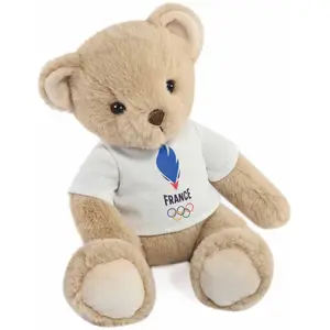 Peluche Doudou et Compagnie Ours équipe de France Beige pas cher