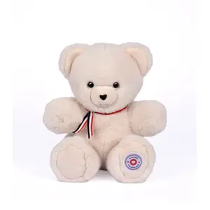 Ours en Peluche Articulé Français Ivoire Doux pas cher