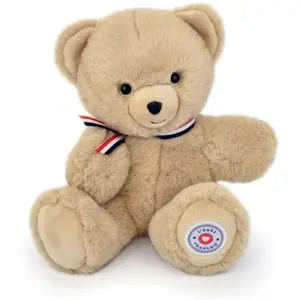 Ours en Peluche Articulé Français Beige Poudré pas cher