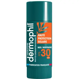 Comparateur de prix : Dermophil Indien Stick Lèvres Haute Protection Solaire Fps 30 4 g