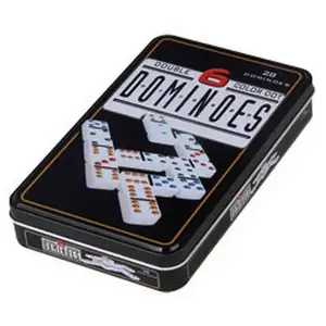Comparateur de prix : 28 Dominos Double 6 Couleurs en Boite Métal