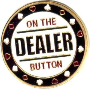 Poker card guard ""On the dealer button"" pas cher