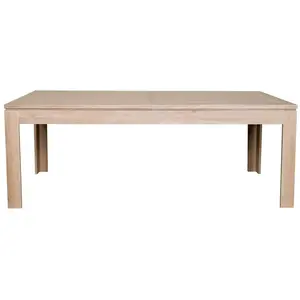 Hellin Table moderne extensible bois chêne blanchi massif L200/280 - BOSTON