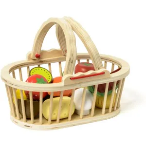 Panier de 13 fruits et légumes en bois Oxybul pas cher
