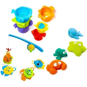 Box jouets de bain 15 pièces Oxybul pas cher