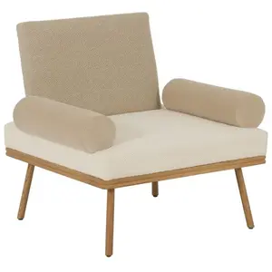 Lelièvre Paris - Fauteuil rembourré Jeux de salon - Bois naturel - Frê...