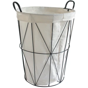 Panier à linge en métal filaire noir - BOX AND BEYOND - 40x40x50cm pas cher